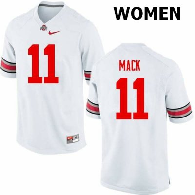 Women's Ohio State Buckeyes #11 Austin Mack White Nike NCAA College Football Jersey Sport SBN1744VN